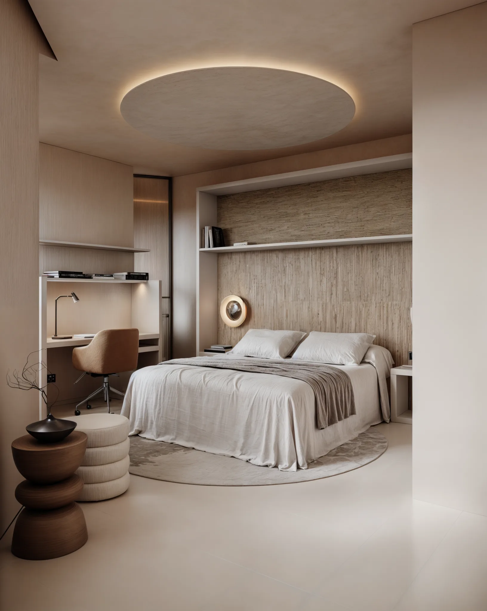 Master bedroom suite 2 for student residence_Architect and Interior Designer in Spain