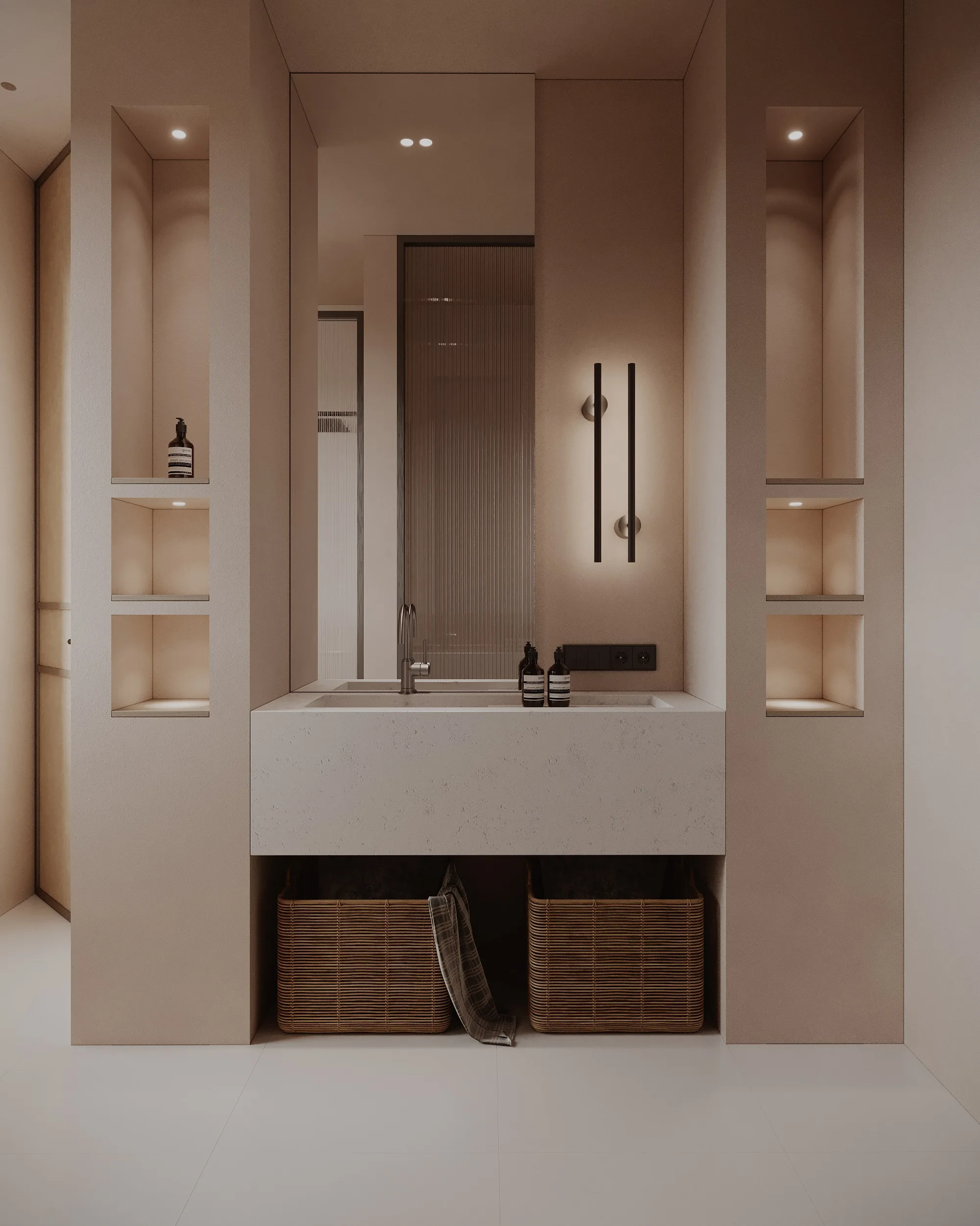 Bathroom design for student residence_Architect and Interior Designer in Spain