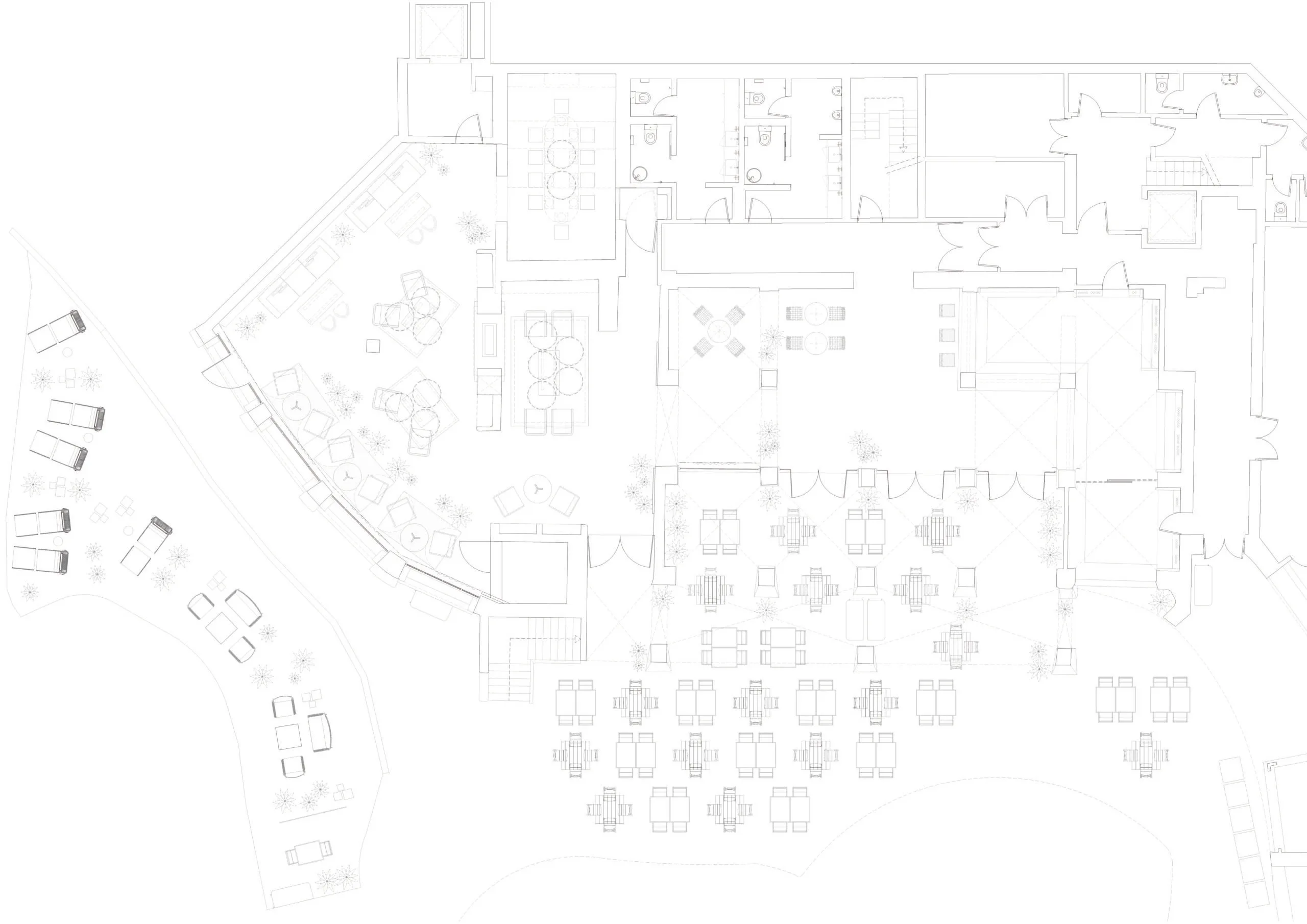 Buffet restaurant layout_Architect and Interior Designer in Spain
