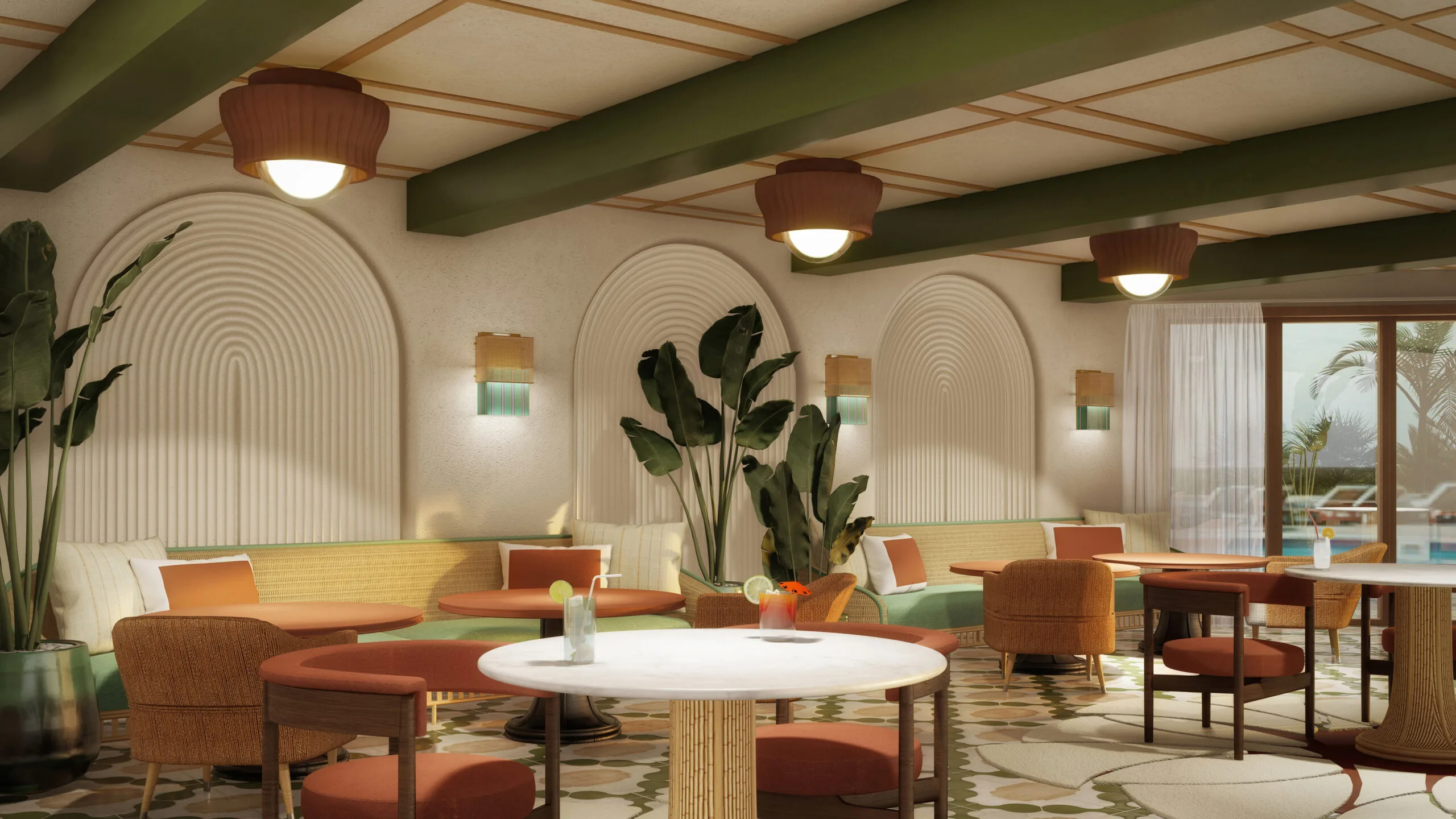Healthy bar Vilalara hotel view_Architect and Interior Designer in Spain
