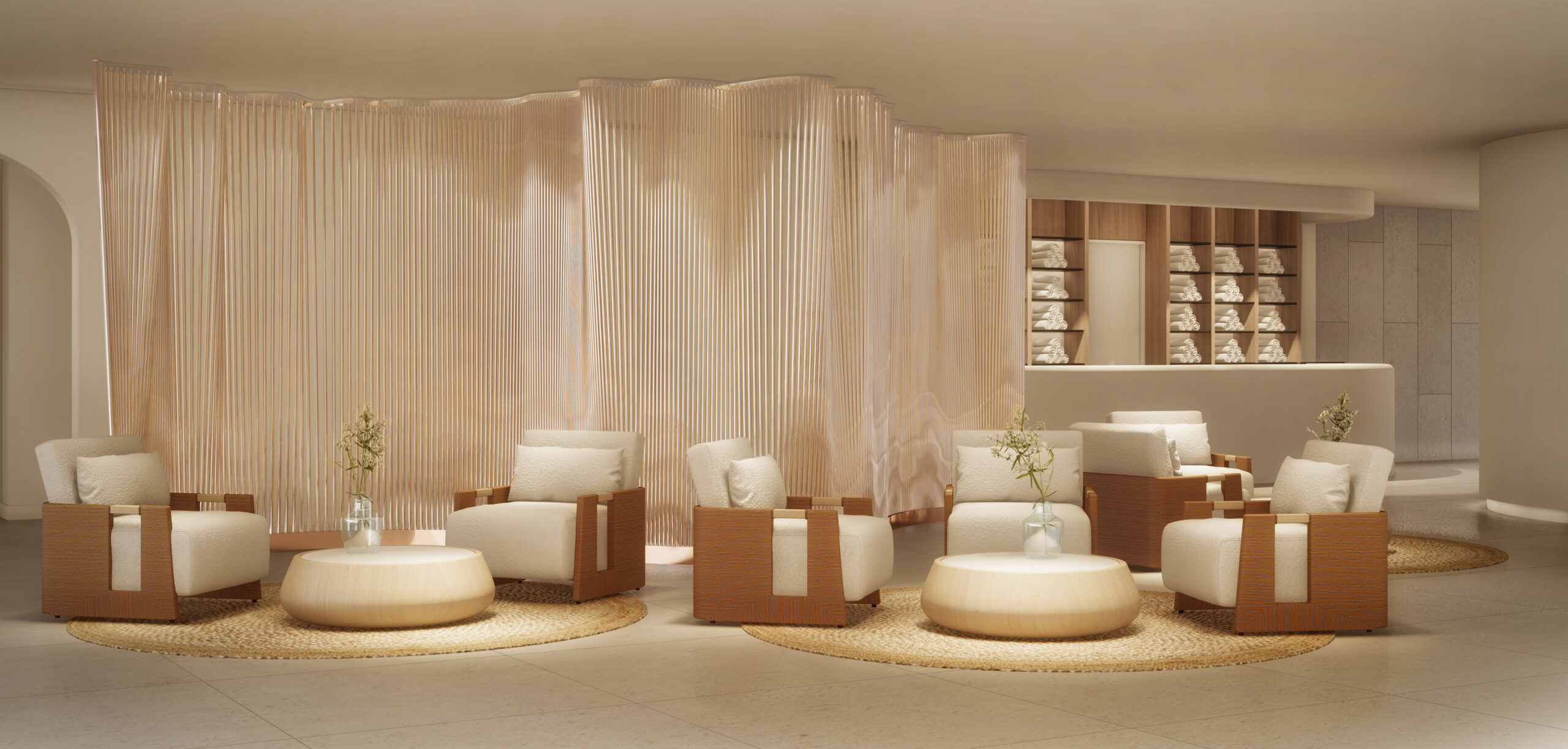 Spa reception Vilalara hotel view_Architect and Interior Designer in Spain